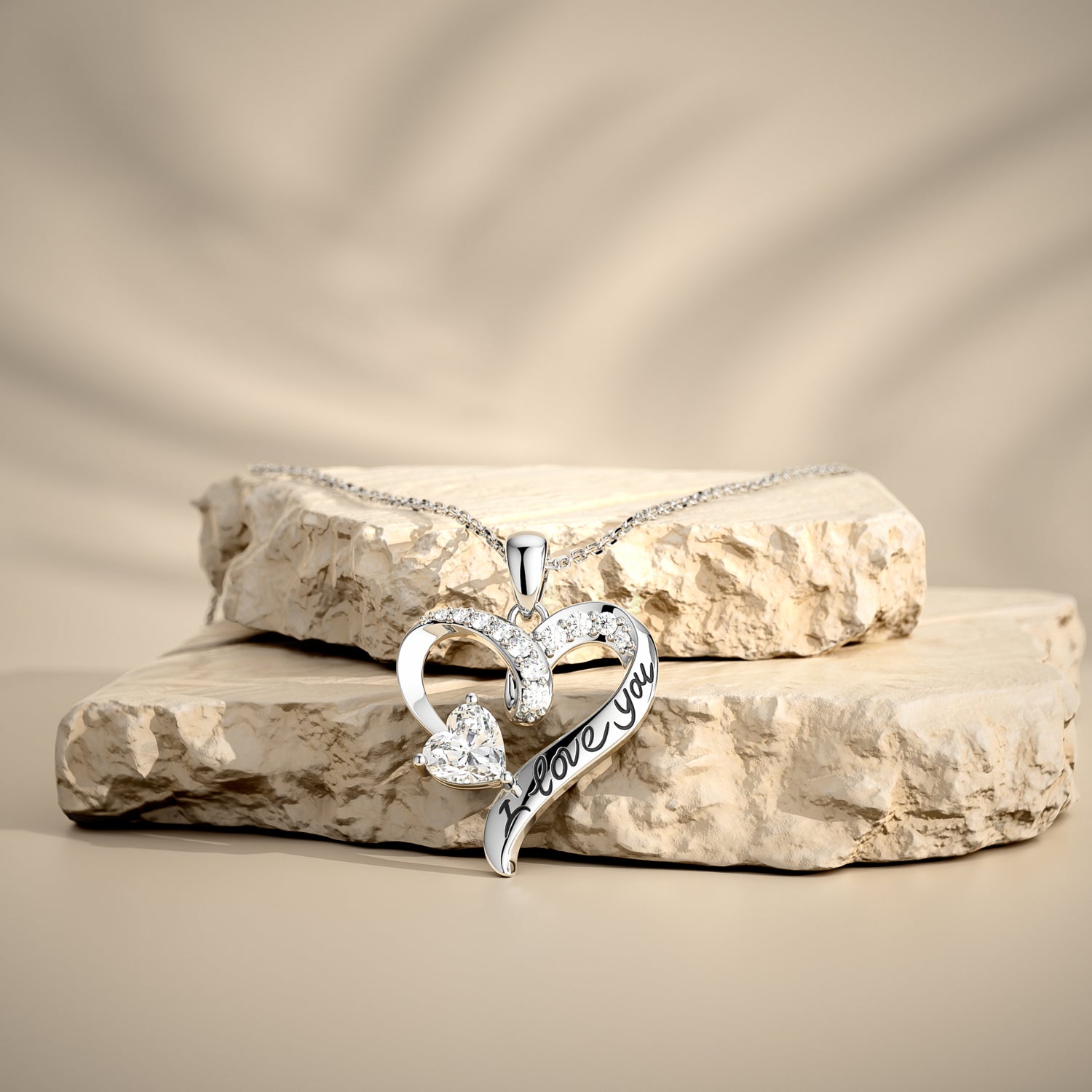 Regalo de joyería de collar de amor de oro