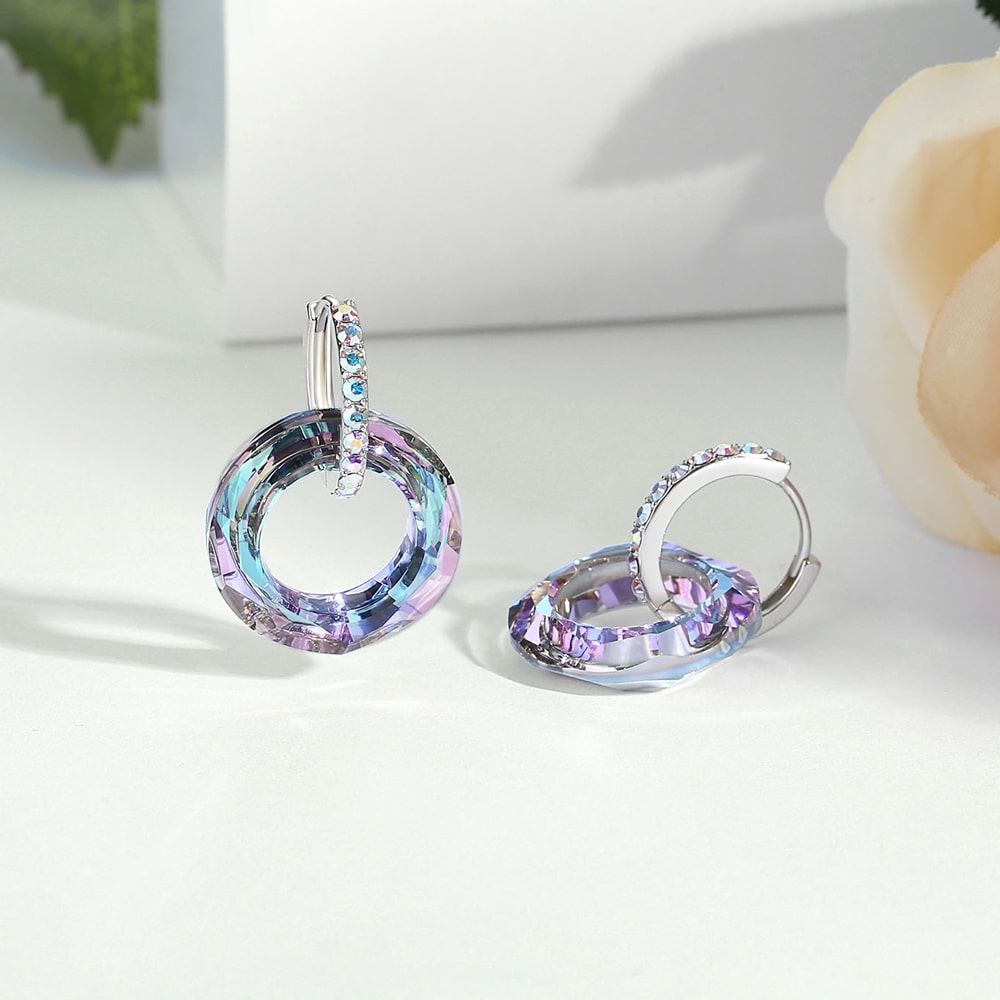 Cosmic Ring Crystal Earrings Jewelry