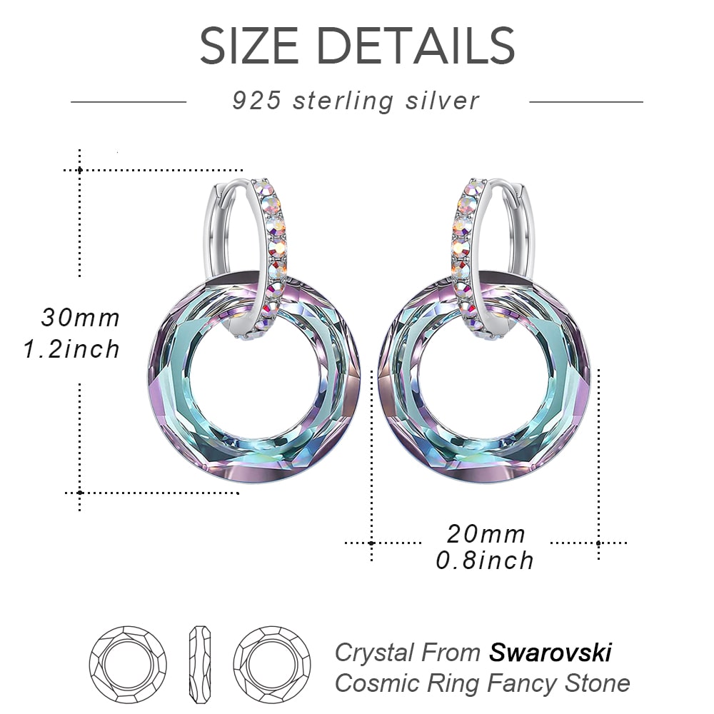 Cosmic Ring Crystal Earrings Jewelry