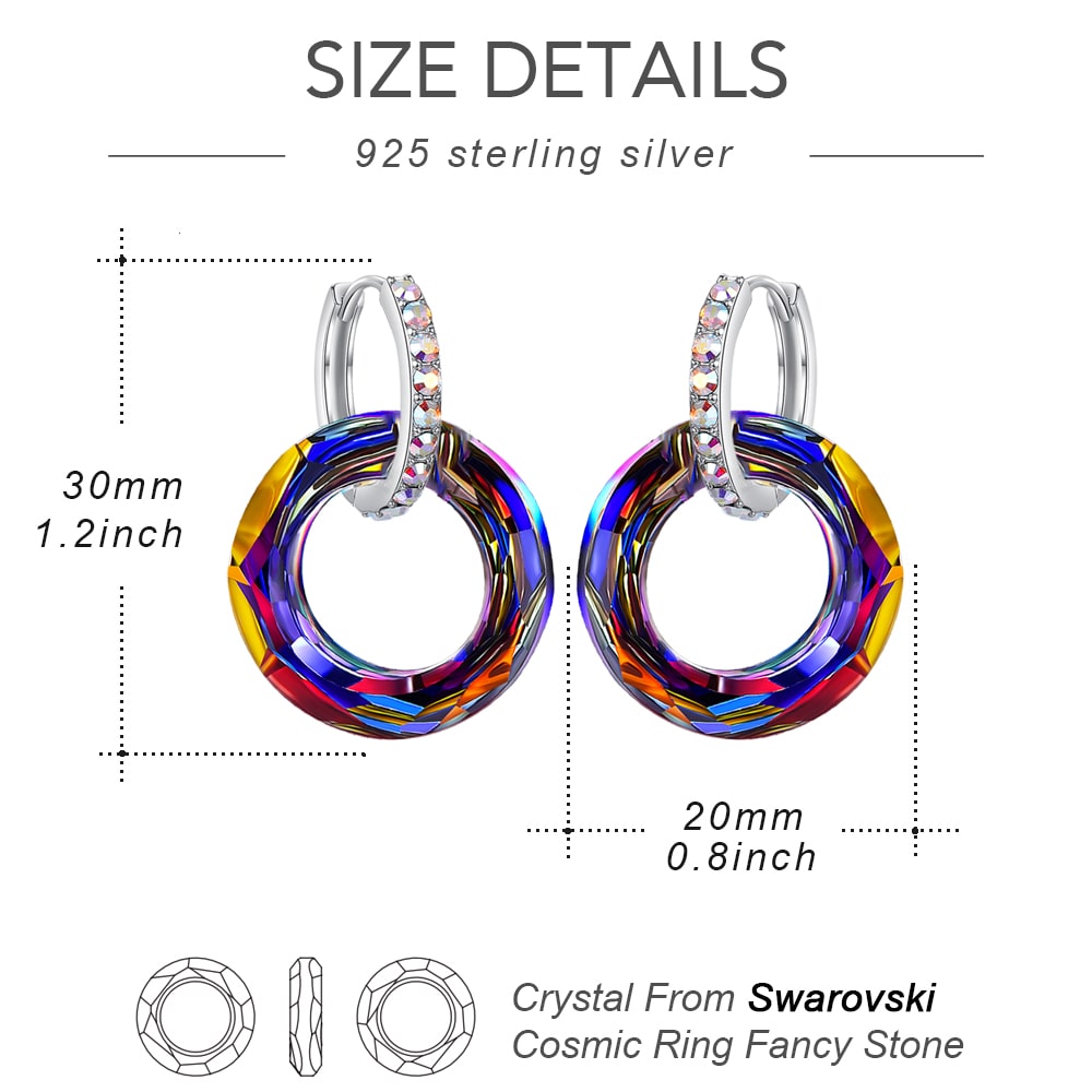 Cosmic Ring Crystal Earrings Jewelry
