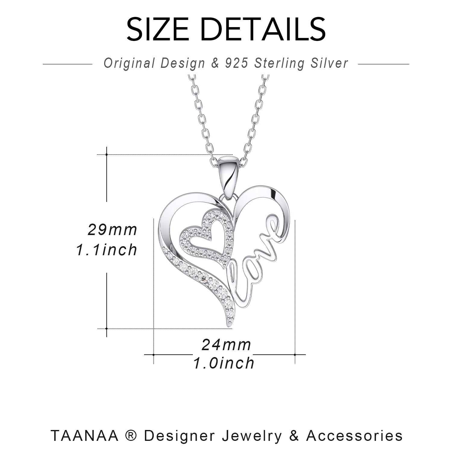 Regalo de joyería de collar de amor de oro