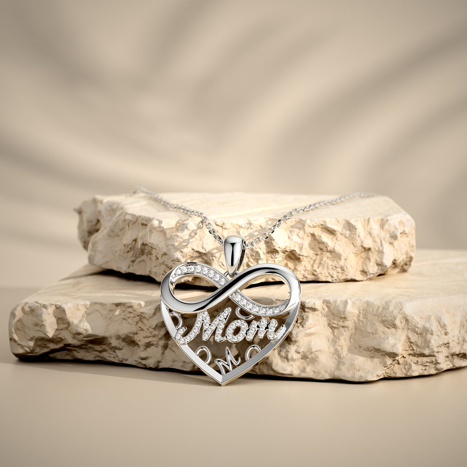 Love Mom Necklace Mother's Day Gift