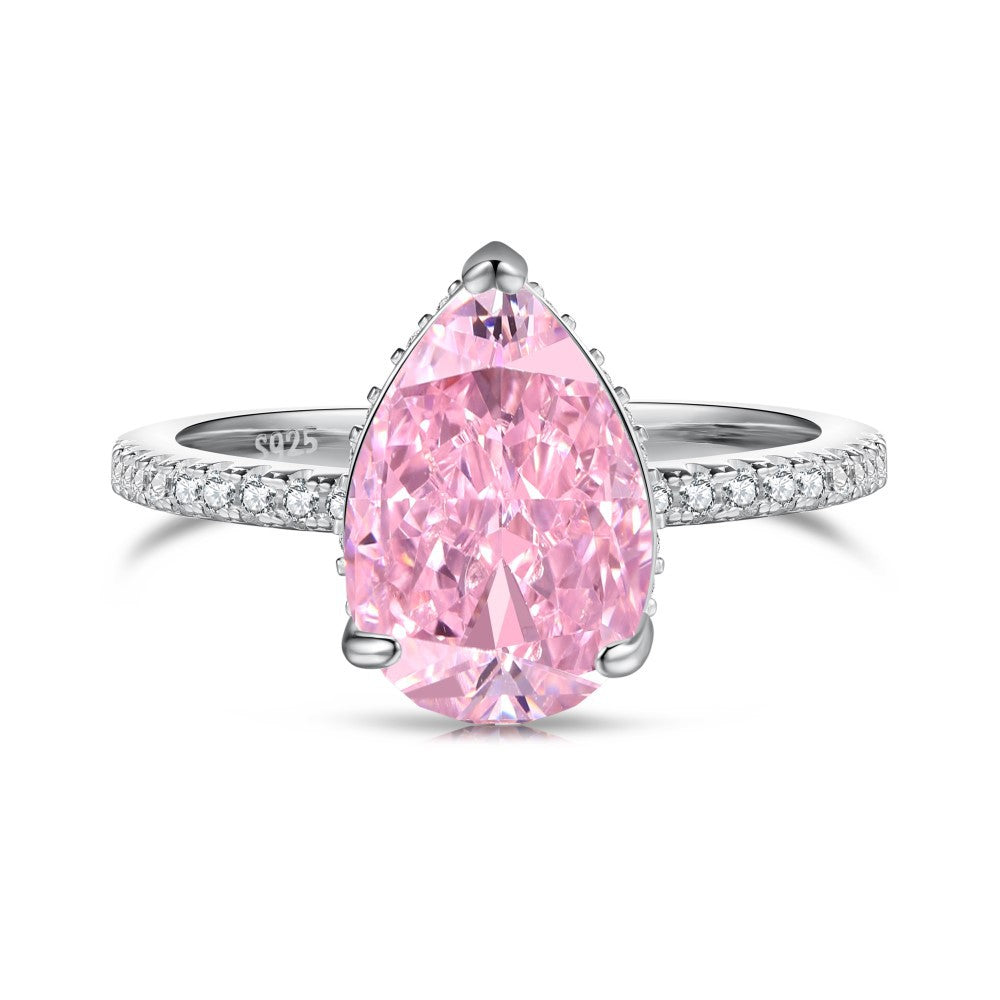 Pear Shaped Zirconia Ring Women