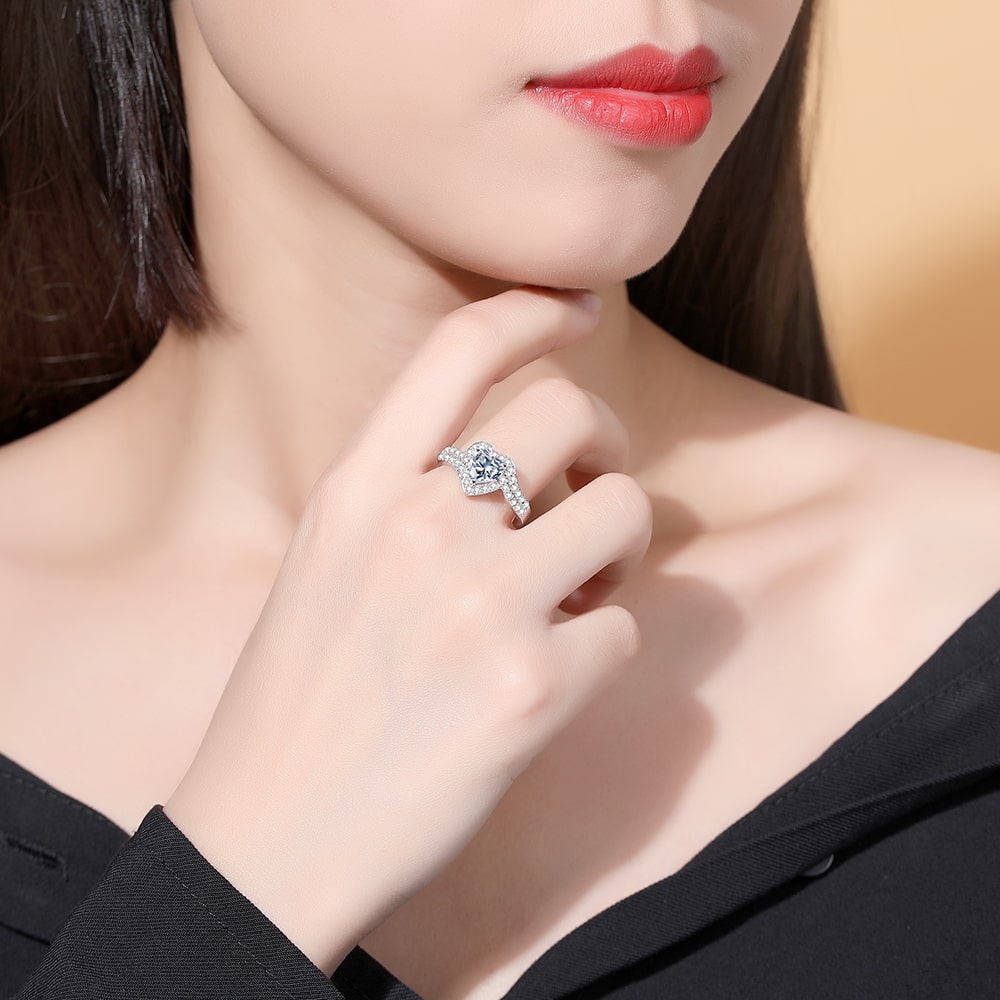 Classic Egg shaped Zircon Sterling Silver Rings Jewelry - Rings - Taanaa Jewelry