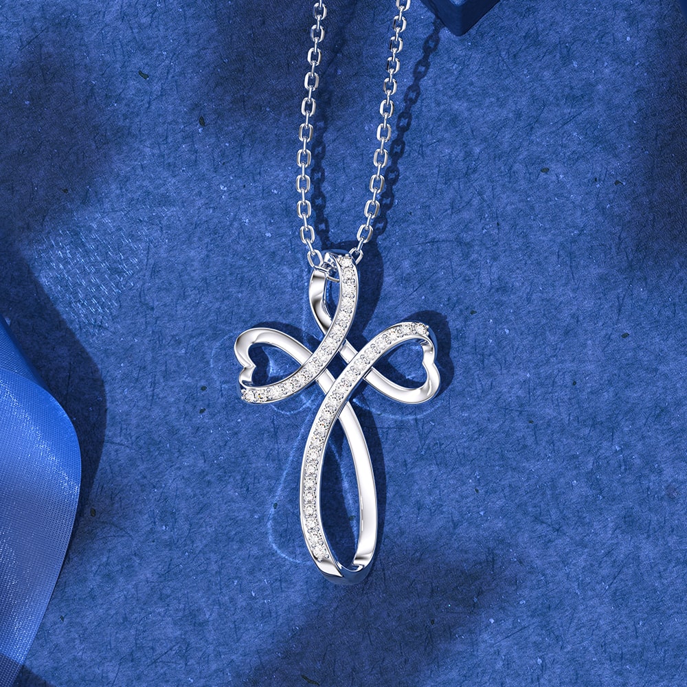Ribbon Cross Necklace Jewelry - Pendant Necklace - Taanaa Jewelry