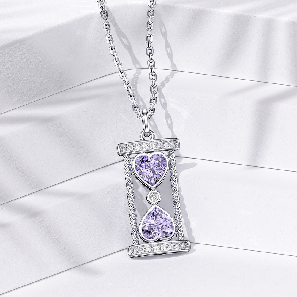 Double Heart Hourglass Necklace Gift - Pendant Necklace - Taanaa Jewelry