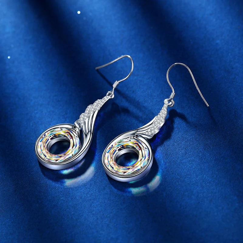 Luxury Swarovski Crystal Phoenix Drop Earrings Women Jewelry Gift - Taanaa Jewelry
