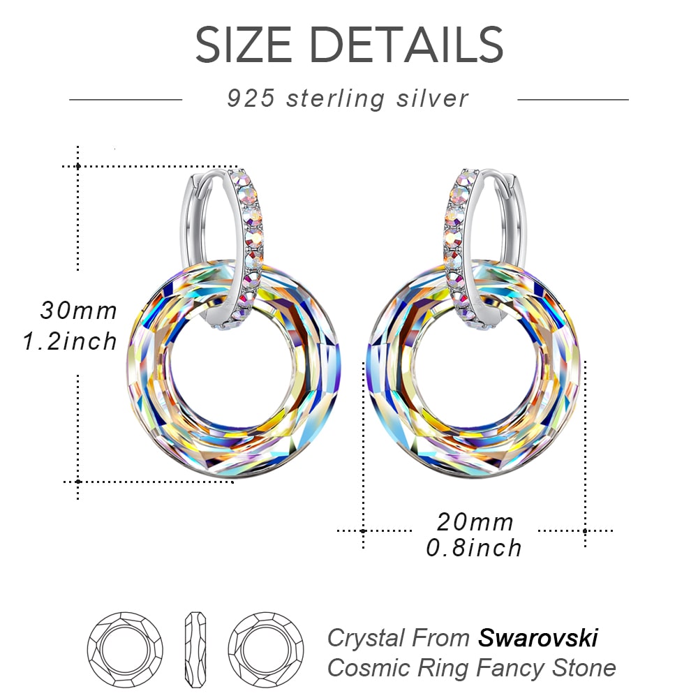 Cosmic Ring Crystal Earrings Jewelry