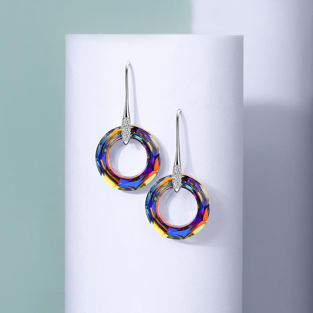 Cosmic Ring Crystal Drop Earrings Women Jewelry (V2) - Dangle earrings - Taanaa Jewelry