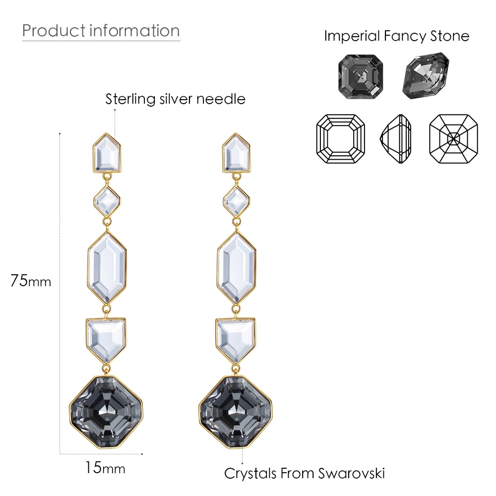 Black Hole Crystal Earrings Jewelry