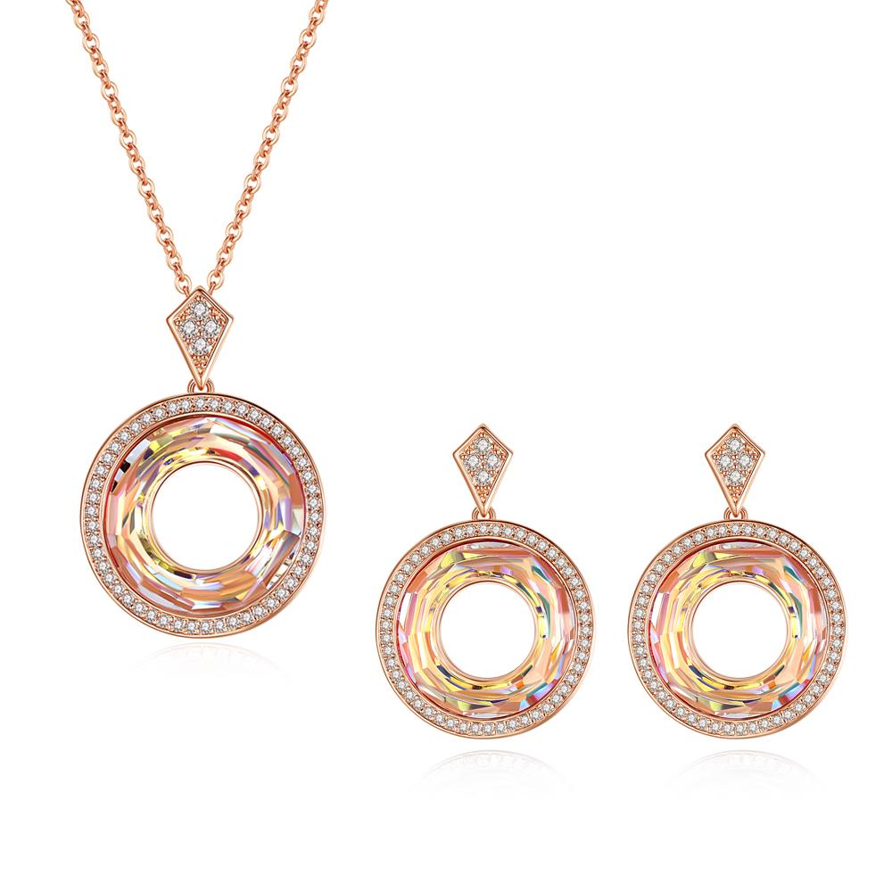 Luxury Cosmic Ring Necklace & Earrings Jewelry Set - Jewelry Set - Taanaa Jewelry