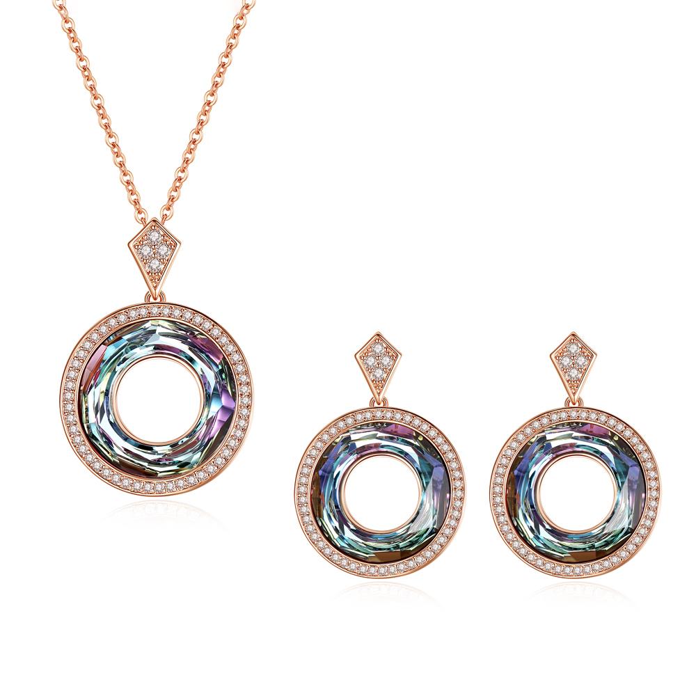 Luxury Cosmic Ring Necklace & Earrings Jewelry Set - Jewelry Set - Taanaa Jewelry