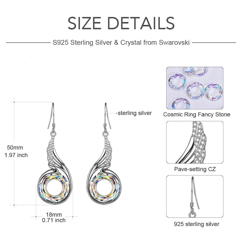 Luxury Swarovski Crystal Phoenix Drop Earrings Women Jewelry Gift - Taanaa Jewelry
