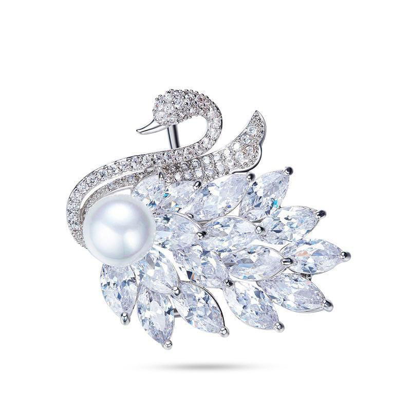 Accesorios elegantes para broche de cisne