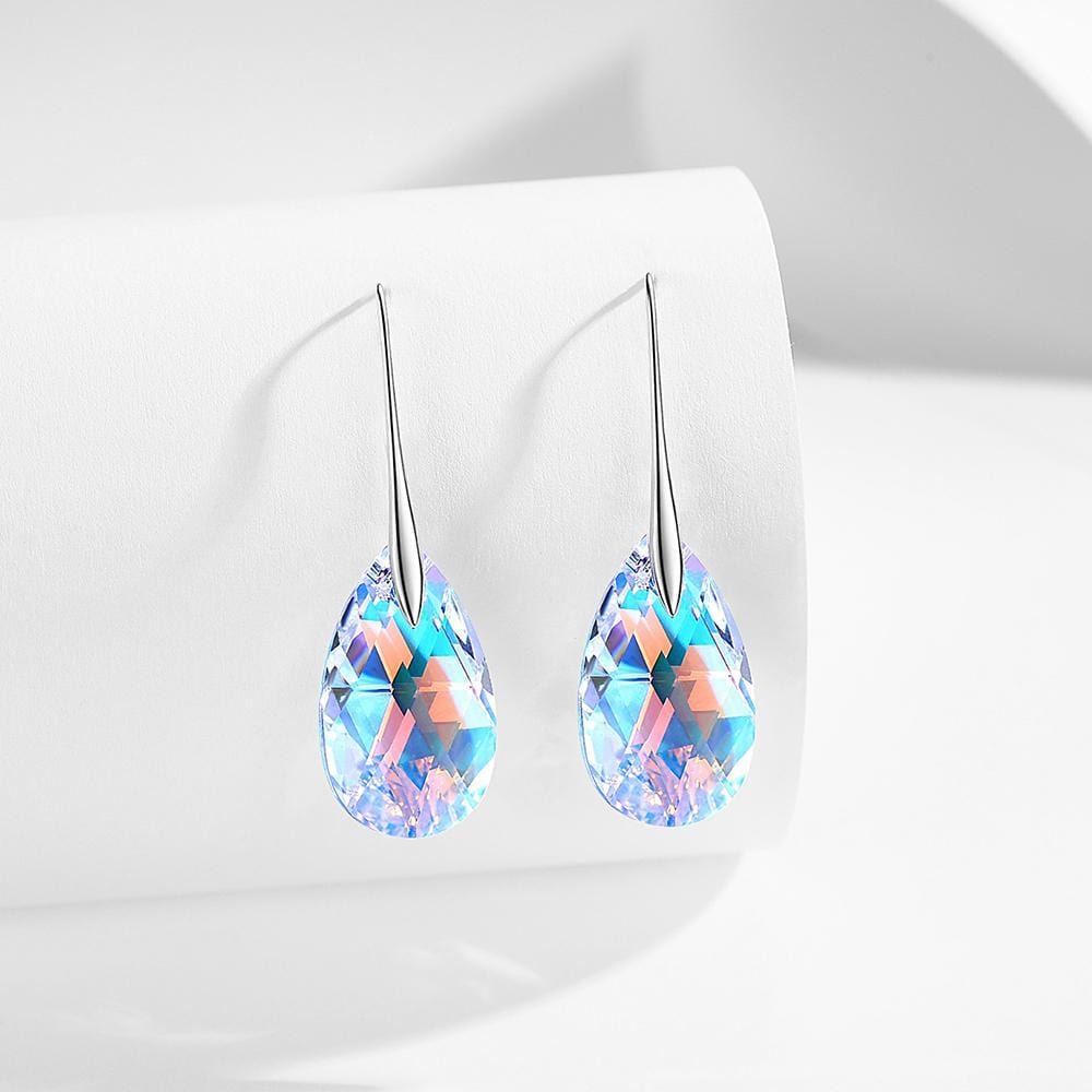 Pear-shaped Pendant Drop Crystal Earrings Women Jewelry - Dangle earrings - Taanaa Jewelry