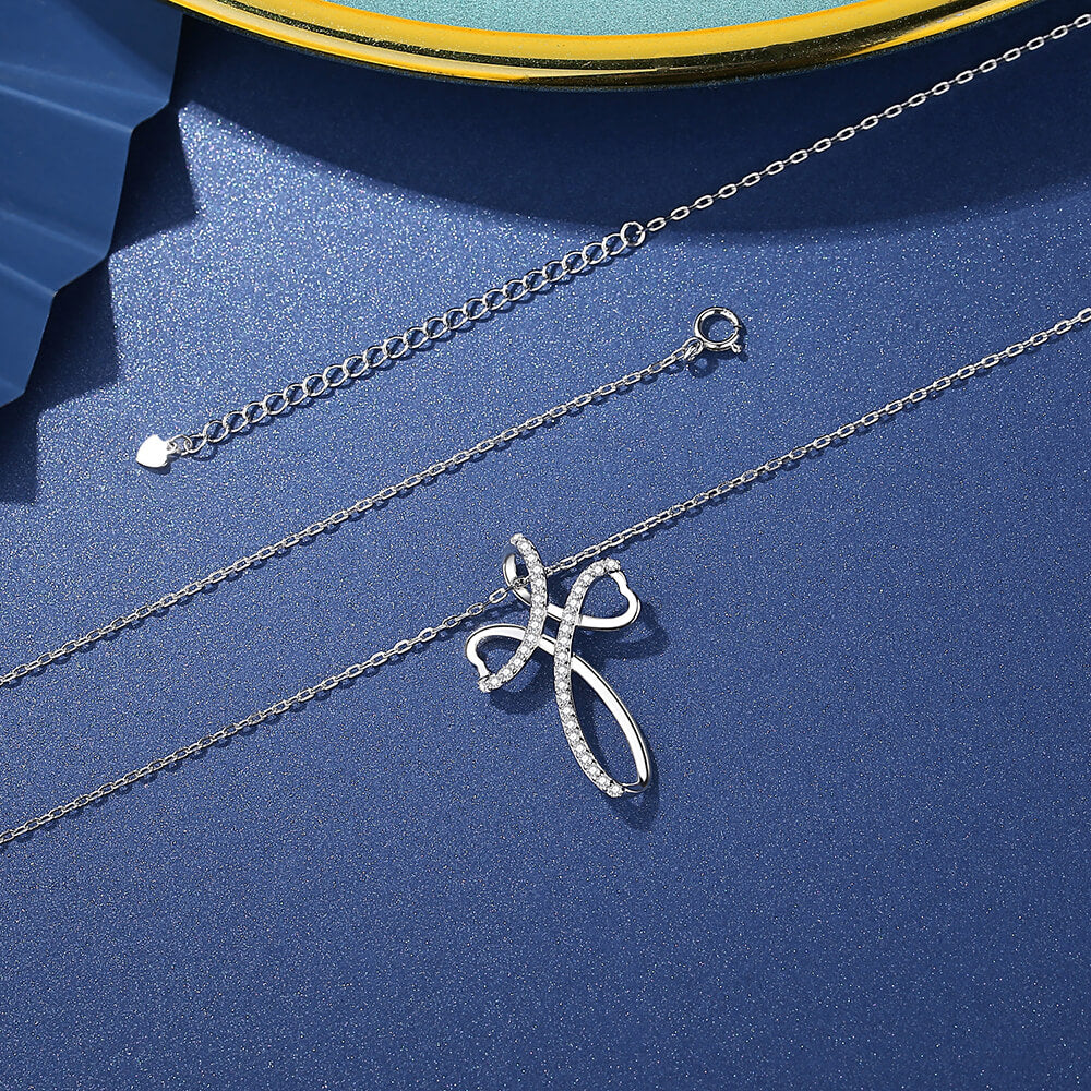 Ribbon Cross Necklace Jewelry - Pendant Necklace - Taanaa Jewelry