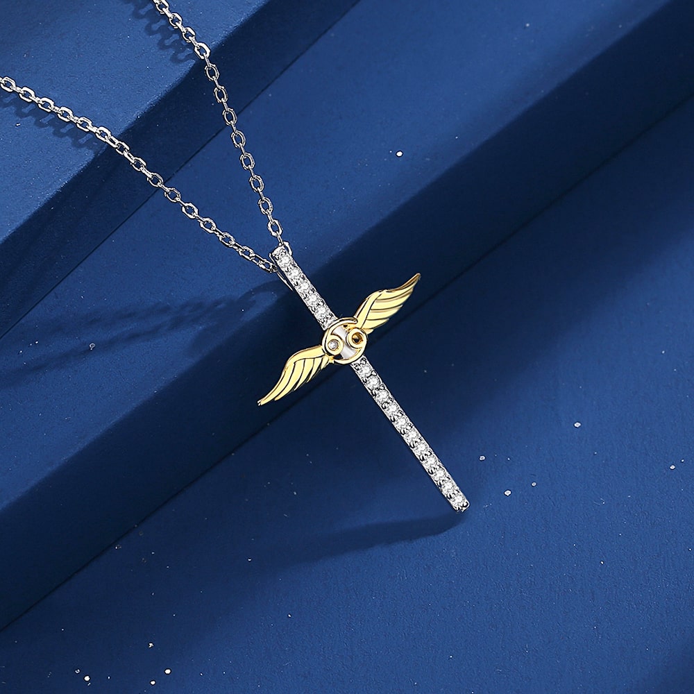 Constellation Zodiac Cross Necklace - Pendant Necklace - Taanaa Jewelry
