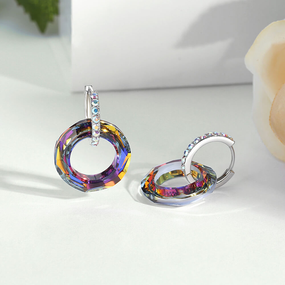 Cosmic Ring Crystal Earrings Jewelry