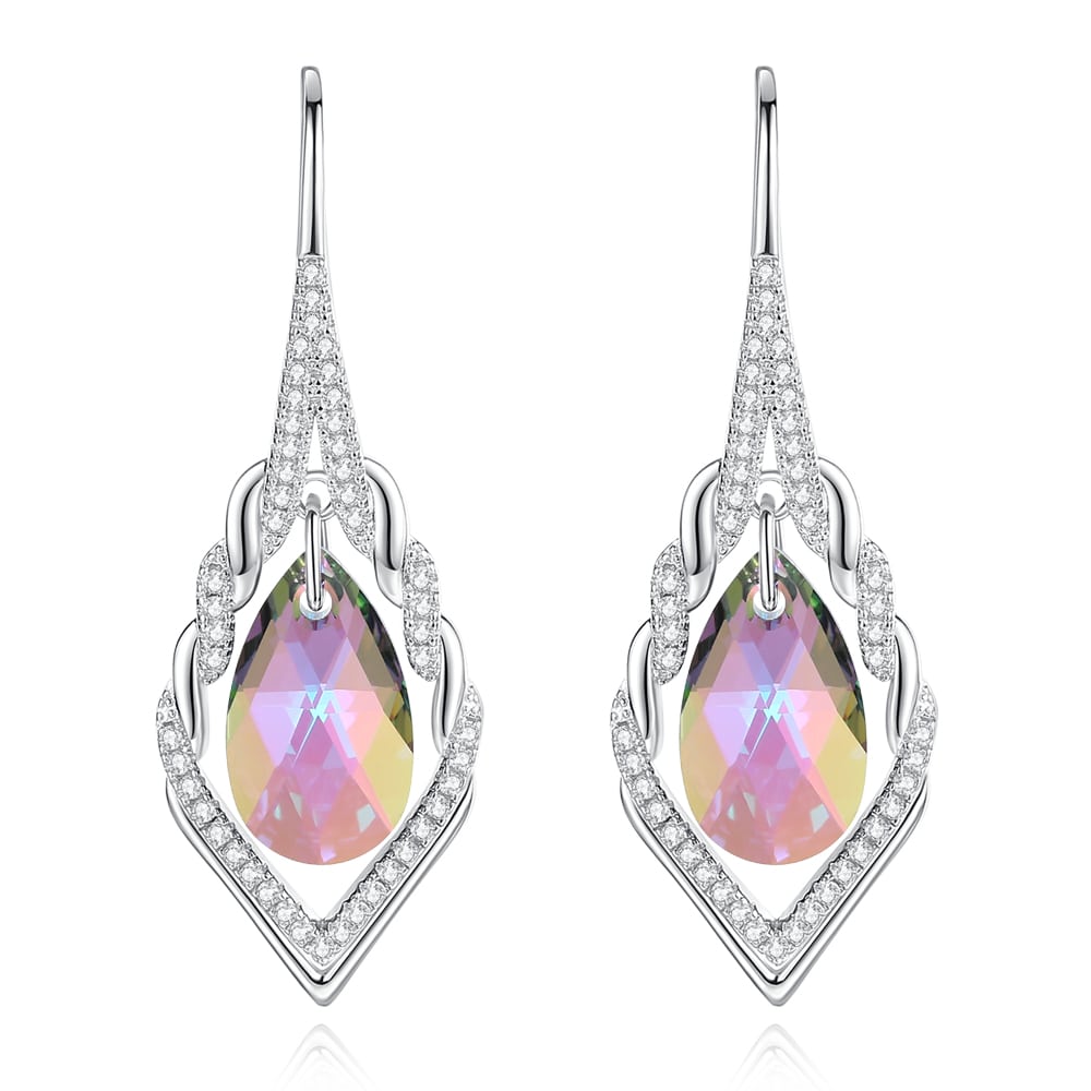 Classic Pear-shaped Sterling Silver Drop Earrings For Women Jewelry - Dangle earrings - Taanaa Jewelry