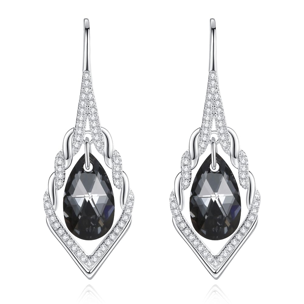 Classic Pear-shaped Sterling Silver Drop Earrings For Women Jewelry - Dangle earrings - Taanaa Jewelry