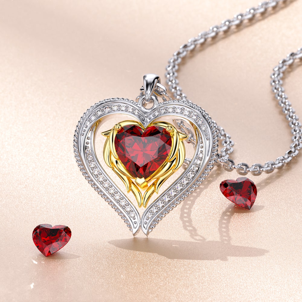 Double Love Heart Necklace Jewelry - Pendant Necklace - Taanaa Jewelry