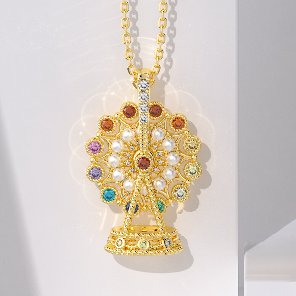 Lucky Ferris Wheel Necklace Jewelry