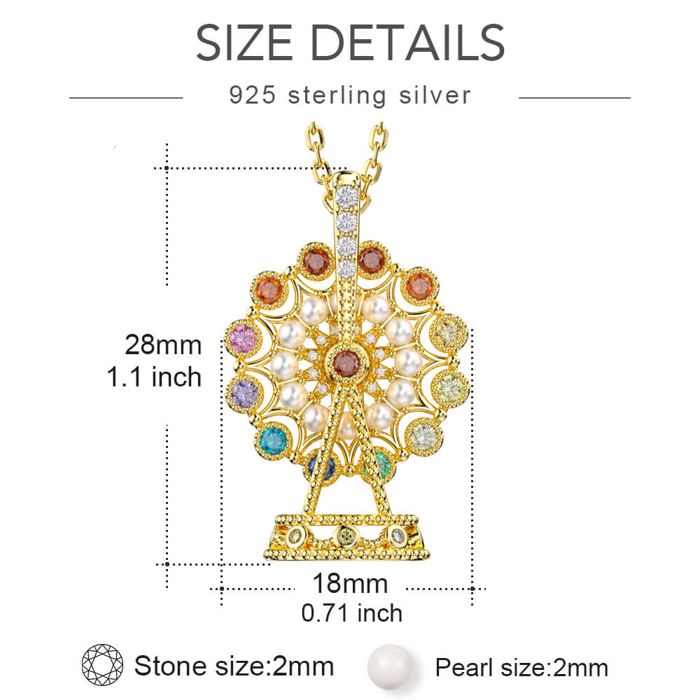 Lucky Ferris Wheel Necklace Jewelry