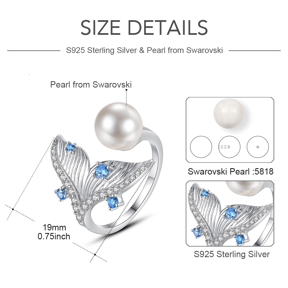 Mermaid Pearl Open Ring - Rings - Taanaa Jewelry
