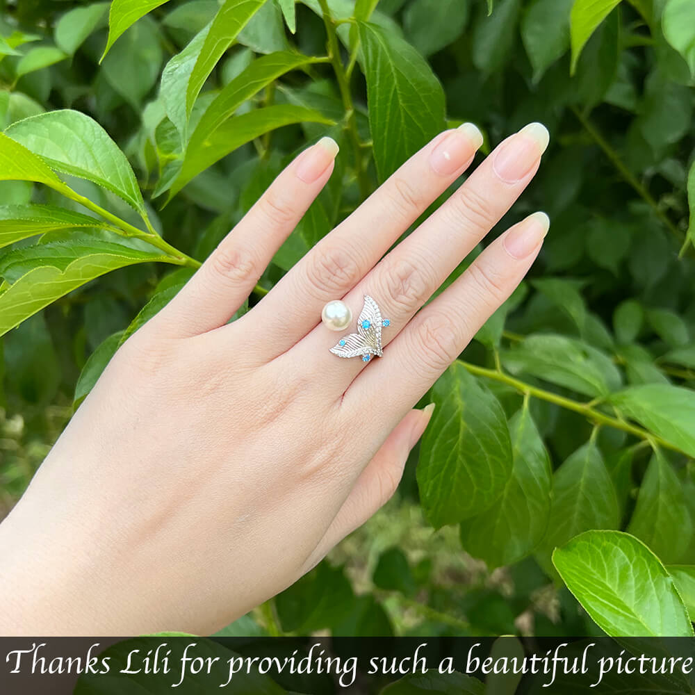 Mermaid Pearl Open Ring - Rings - Taanaa Jewelry