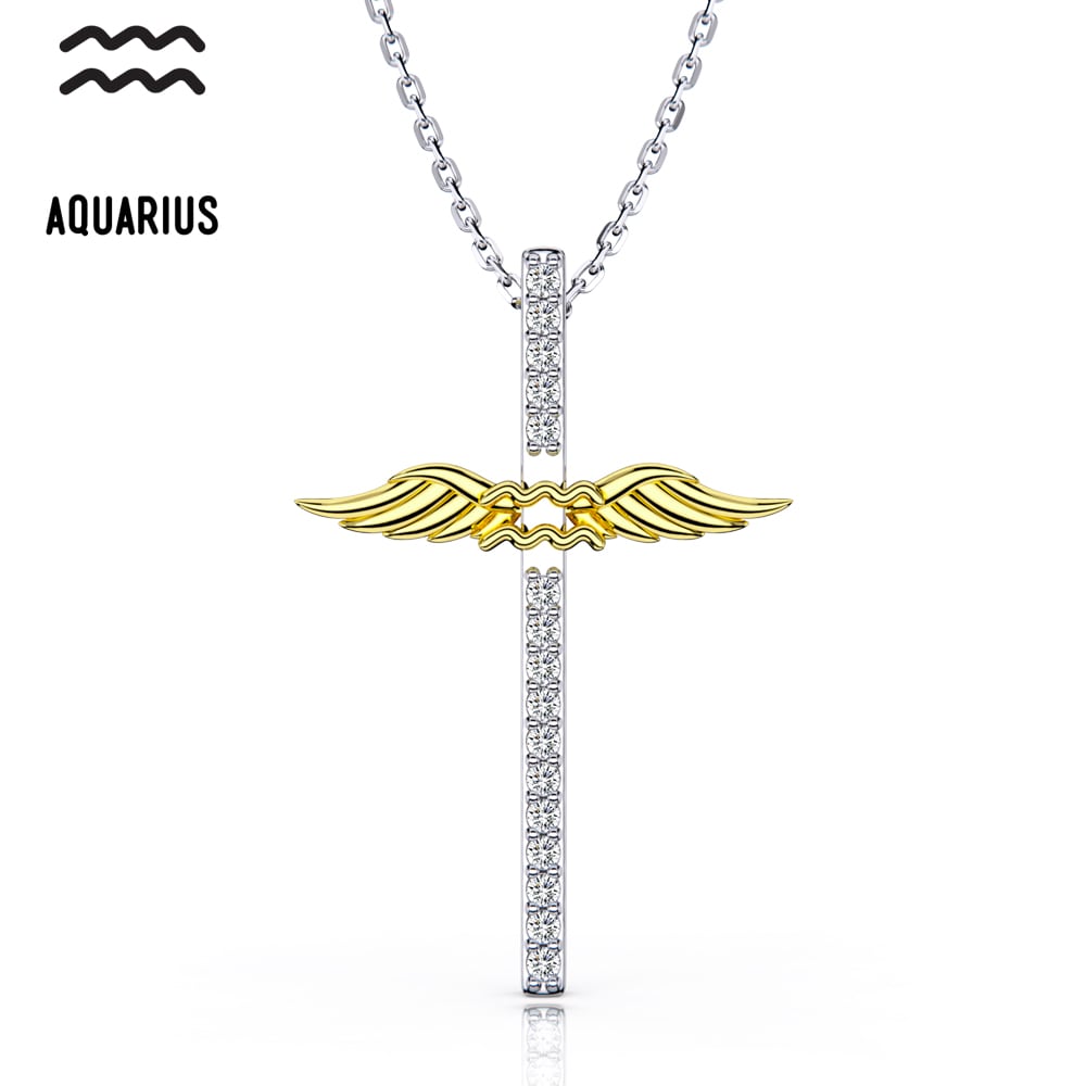 Constellation Zodiac Cross Necklace - Pendant Necklace - Taanaa Jewelry