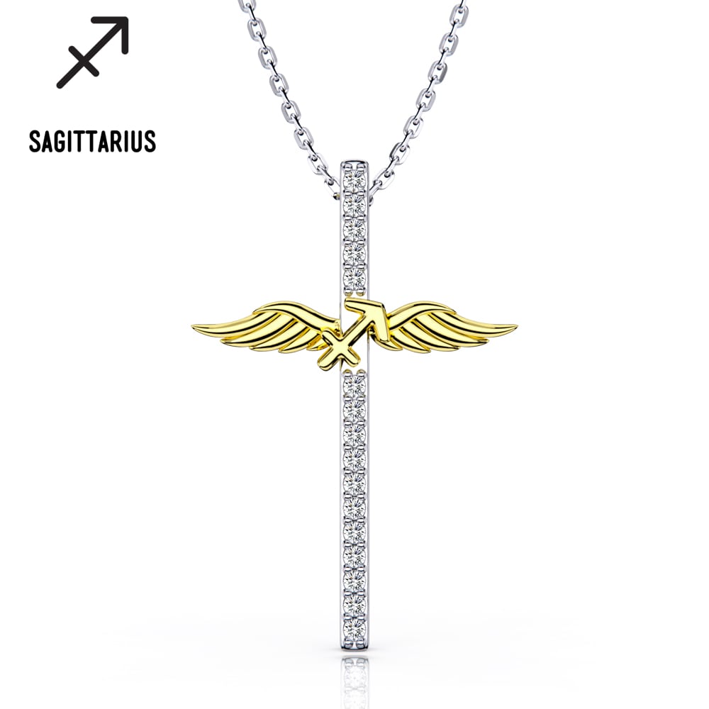 Constellation Zodiac Cross Necklace - Pendant Necklace - Taanaa Jewelry