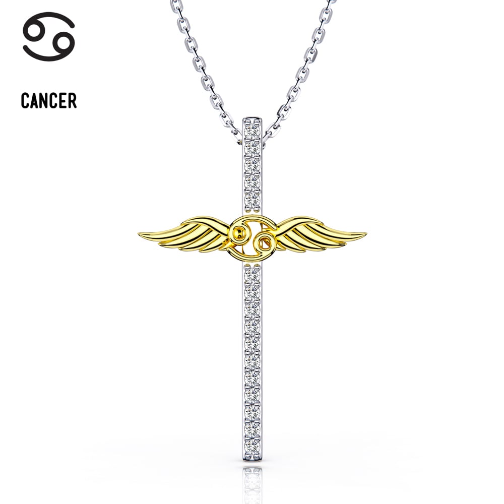 Constellation Zodiac Cross Necklace - Pendant Necklace - Taanaa Jewelry