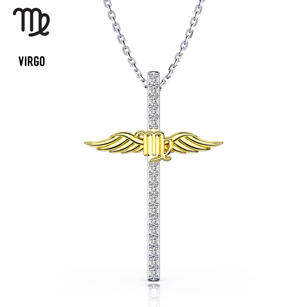 Constellation Zodiac Cross Necklace - Pendant Necklace - Taanaa Jewelry