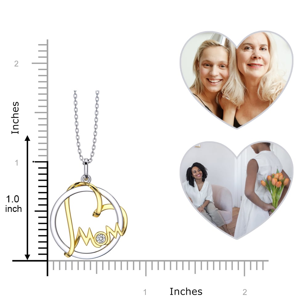 Love Mom Necklace Jewelry Gift - Pendant Necklace - Taanaa Jewelry