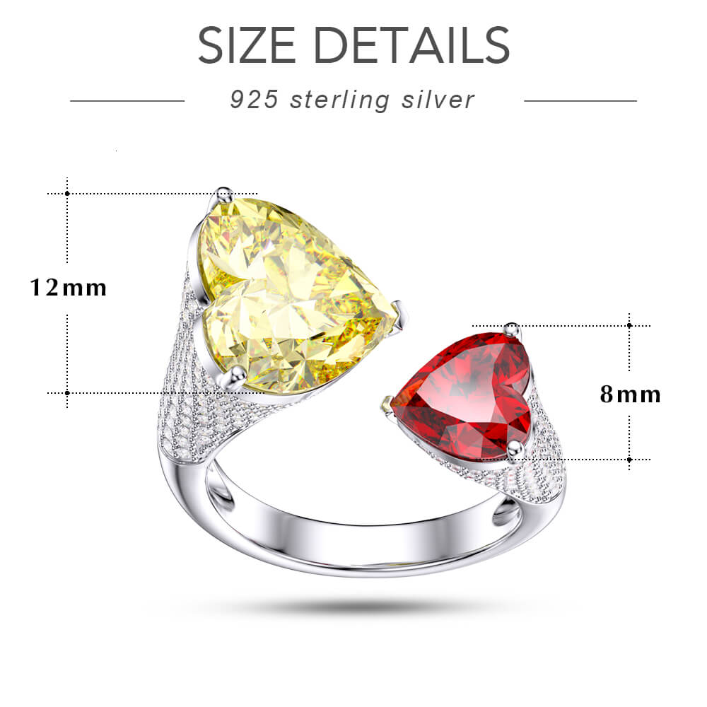 Gorgeous Double Heart Rings Jewelry