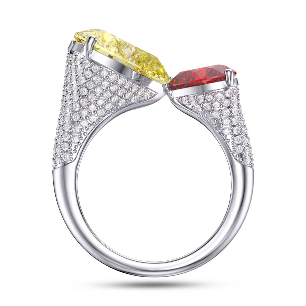 Gorgeous Double Heart Rings Jewelry