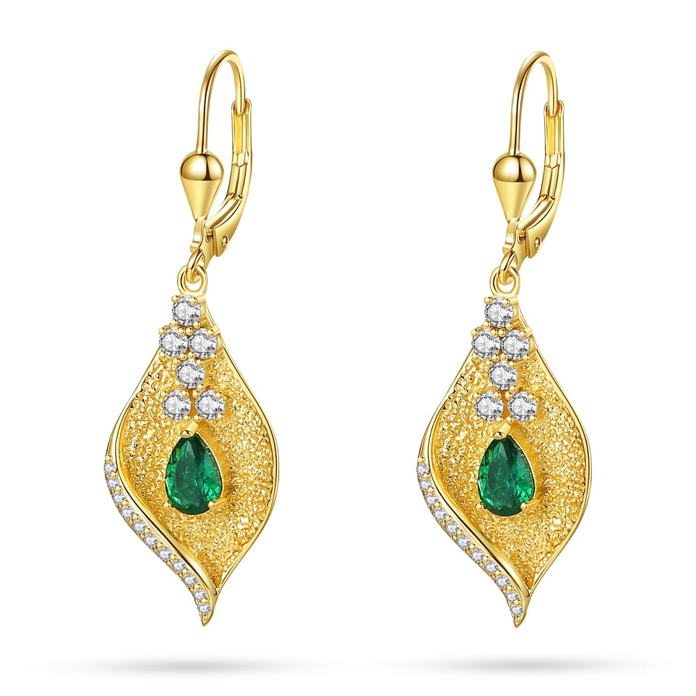 Gold Calla Lily Drop Earrings Jewelry