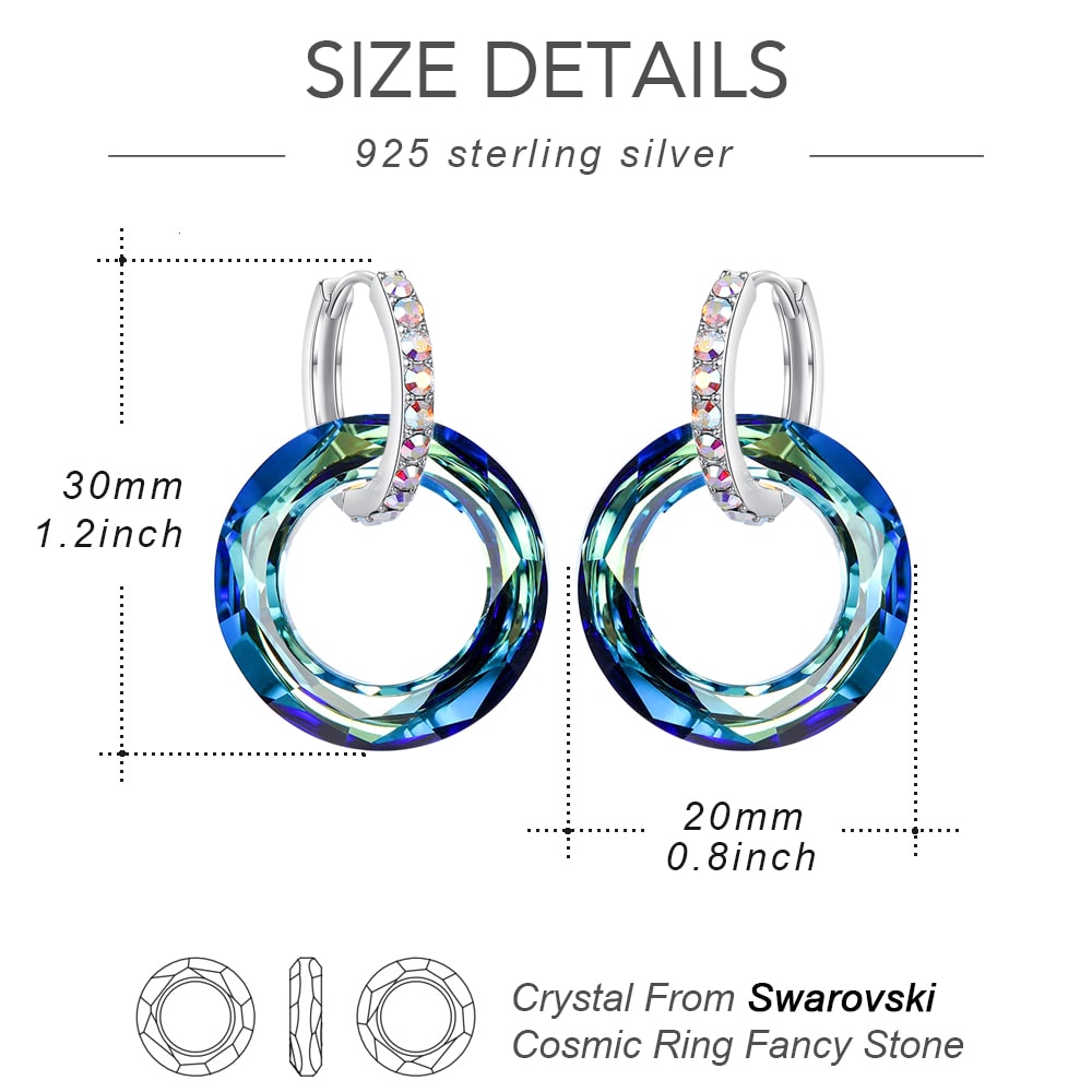 Cosmic Ring Crystal Earrings Jewelry