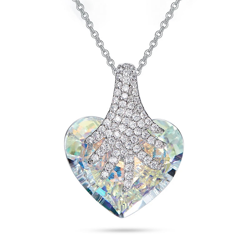 Regalo de collar de cristal de amor brillante 