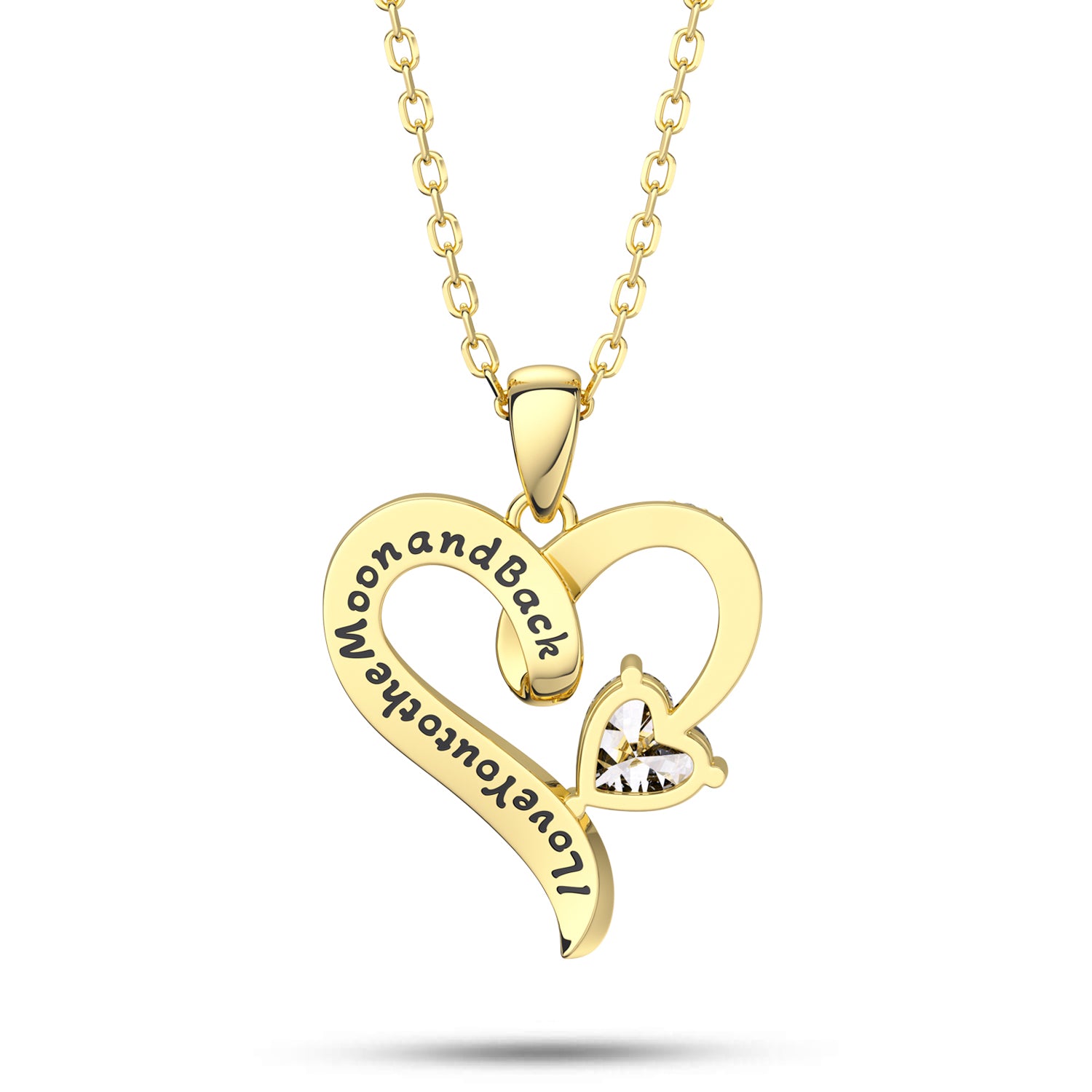 Regalo de joyería de collar de amor de oro 