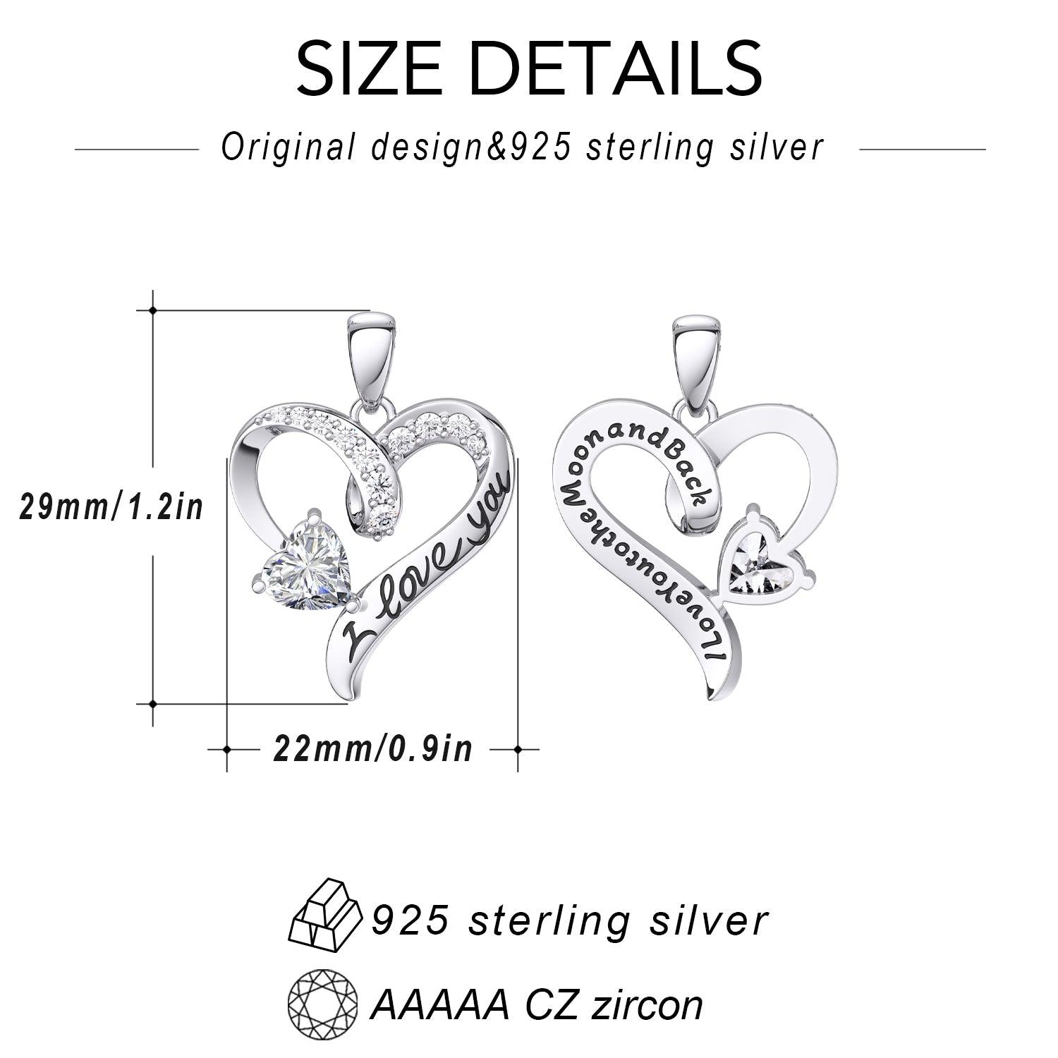 Regalo de joyería de collar de amor de oro 