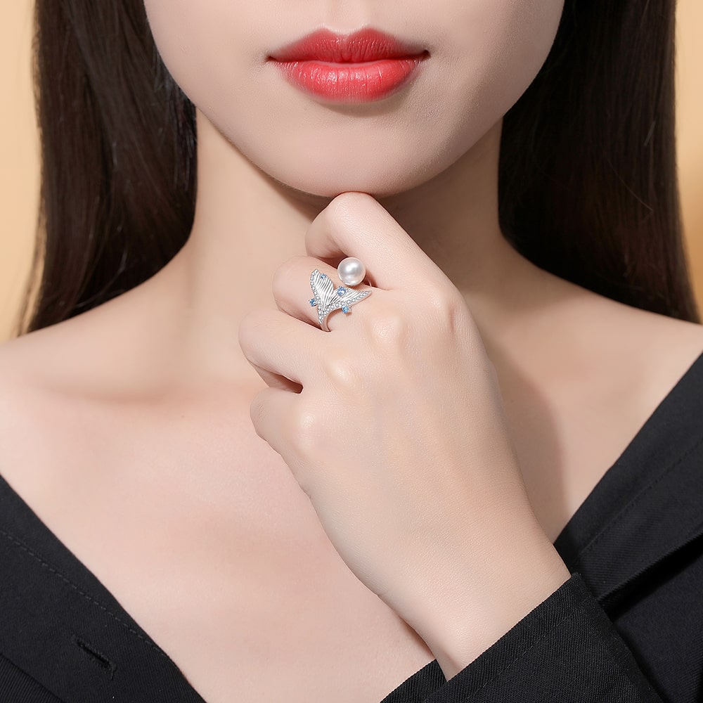 Mermaid Pearl Open Ring - Rings - Taanaa Jewelry
