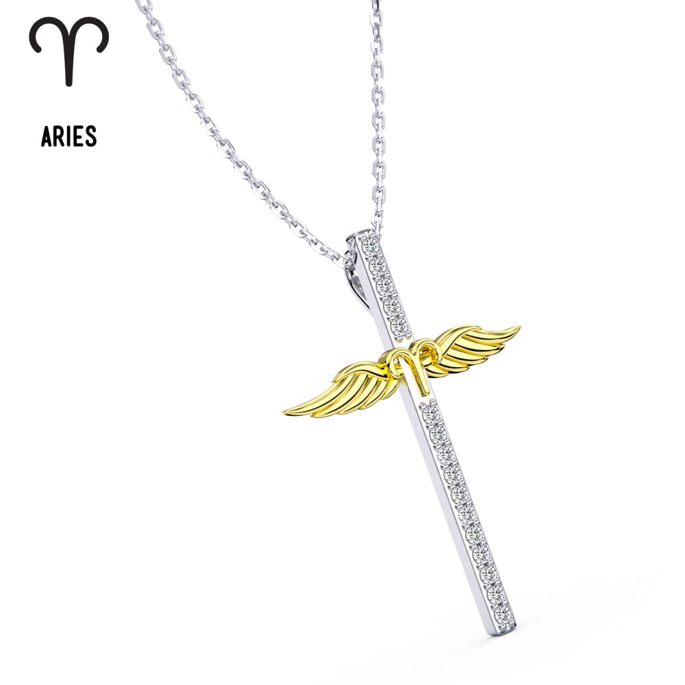 Constellation Zodiac Cross Necklace - Pendant Necklace - Taanaa Jewelry