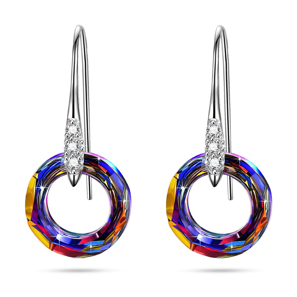 Cosmic Ring Crystal Drop Earrings