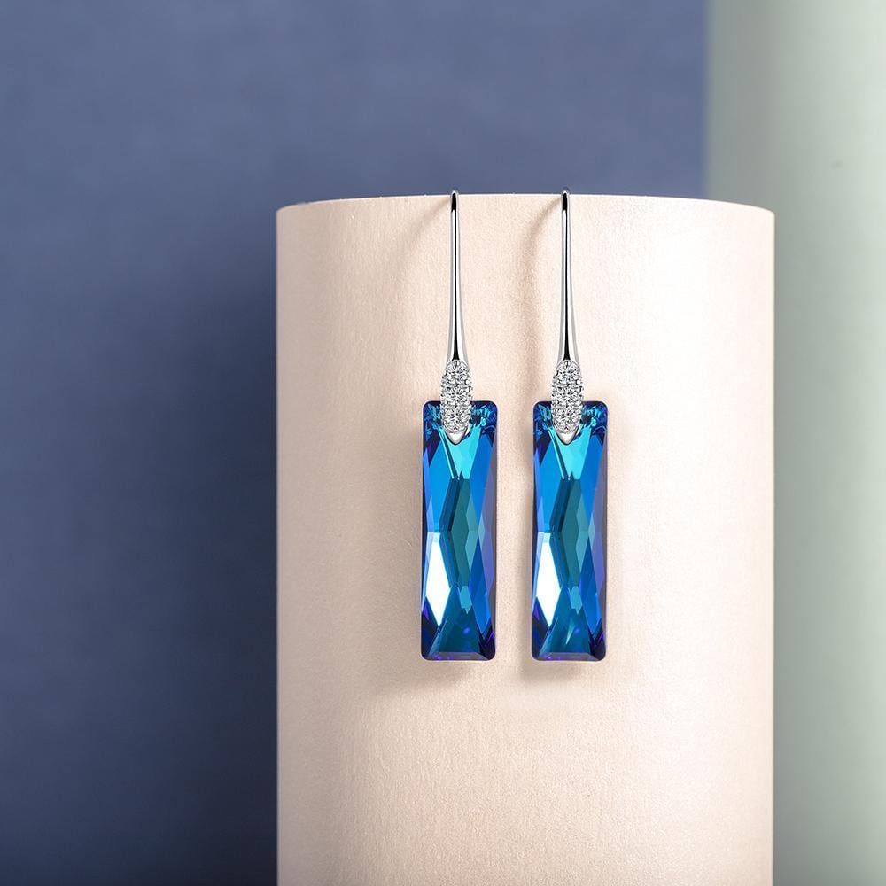 Queen Baguette Crystal Drop Earrings - Dangle earrings - Taanaa Jewelry