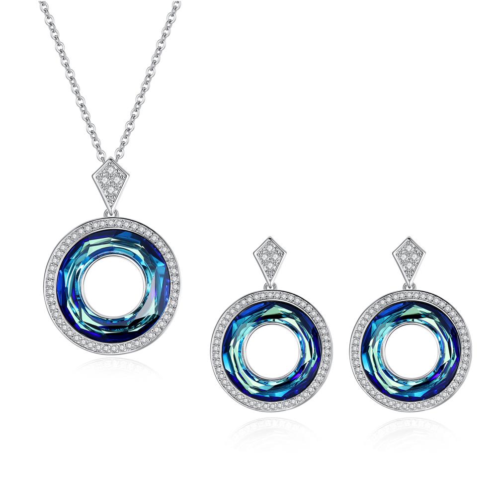 Luxury Cosmic Ring Necklace & Earrings Jewelry Set - Jewelry Set - Taanaa Jewelry