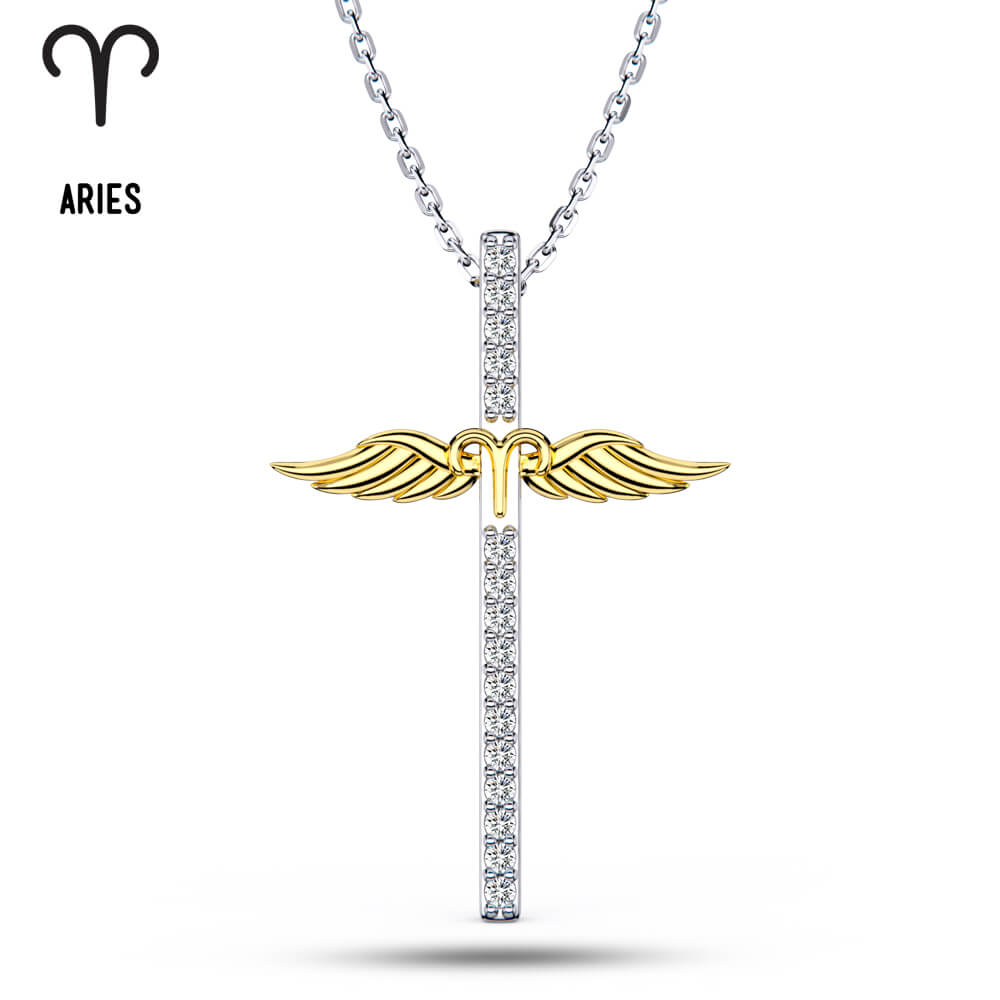 Constellation Zodiac Cross Necklace - Pendant Necklace - Taanaa Jewelry