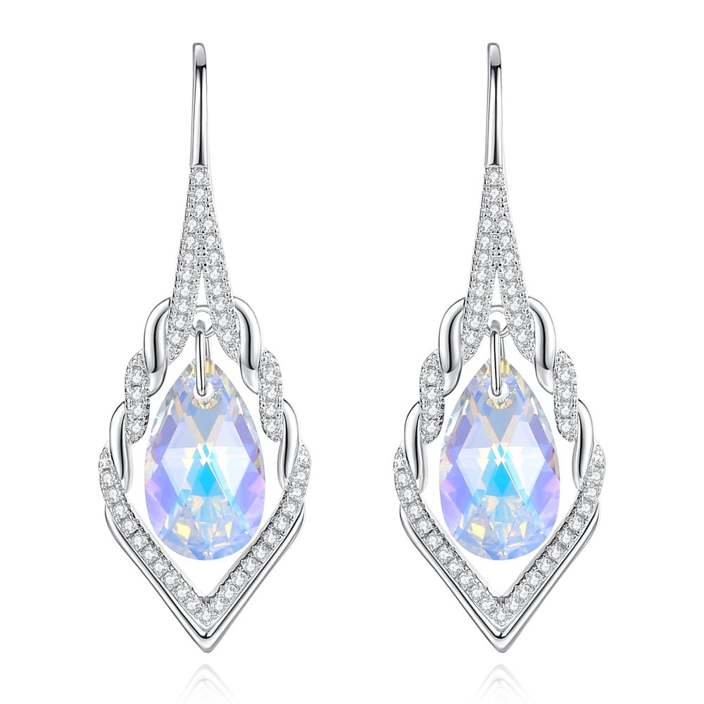 Classic Pear-shaped Sterling Silver Drop Earrings For Women Jewelry - Dangle earrings - Taanaa Jewelry