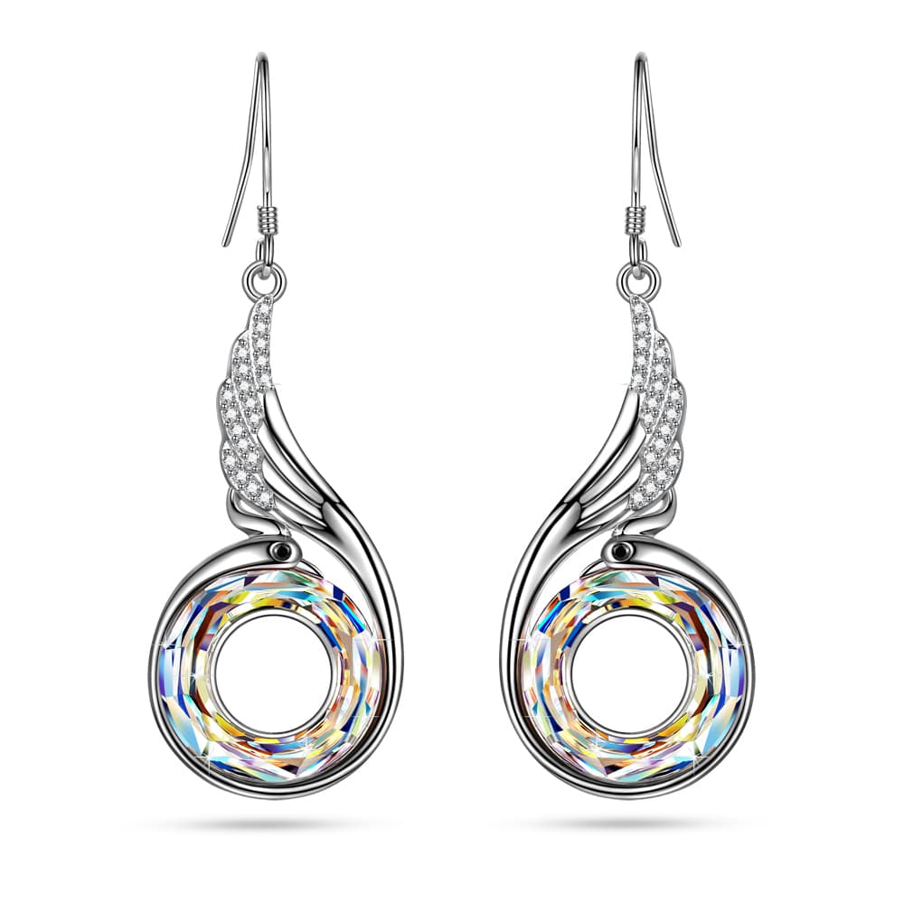 Luxury Swarovski Crystal Phoenix Drop Earrings Women Jewelry Gift - Taanaa Jewelry